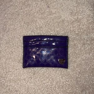 Purple coach card holder